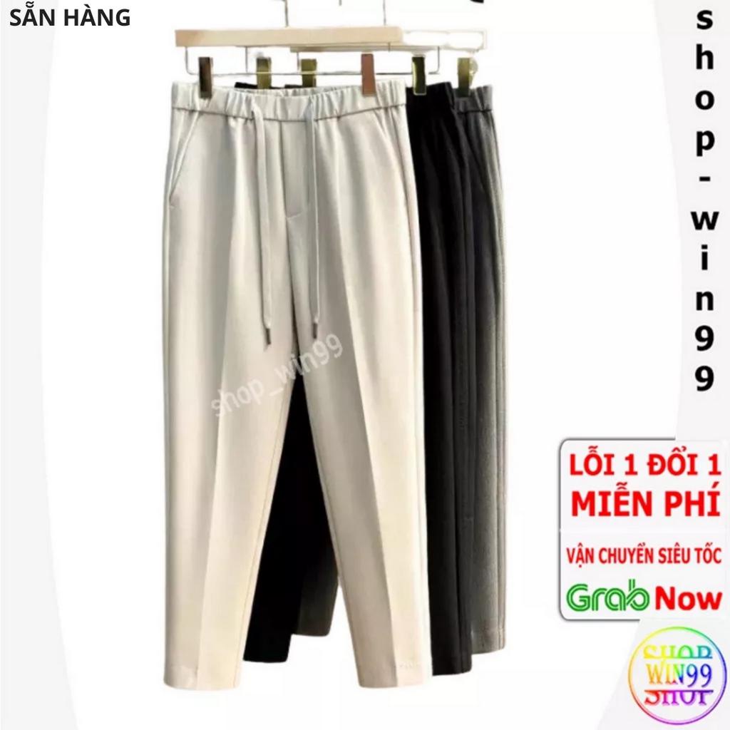 Quần âu nam cao cấp 01 công sở Hàn Quốc ống suông, quần baggy nam ống rộng dáng âu