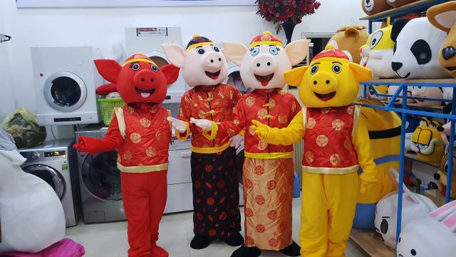 Quần áo hoá trang Mascot Heo Thần Tài - sinh nhật, sự kiện