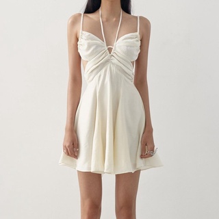  Đầm hai dây khoét eo hở lưng màu trắng ONONMADE Erkin Mini Dress