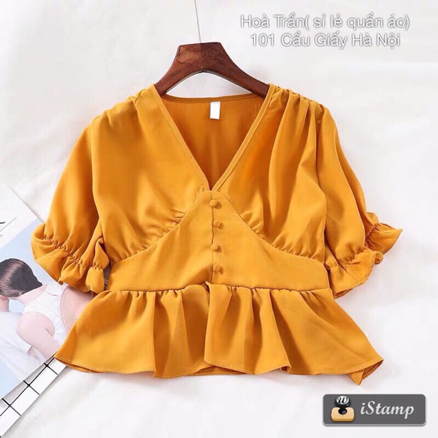 Áo babydoll cúc(ảnh+vdeo)
