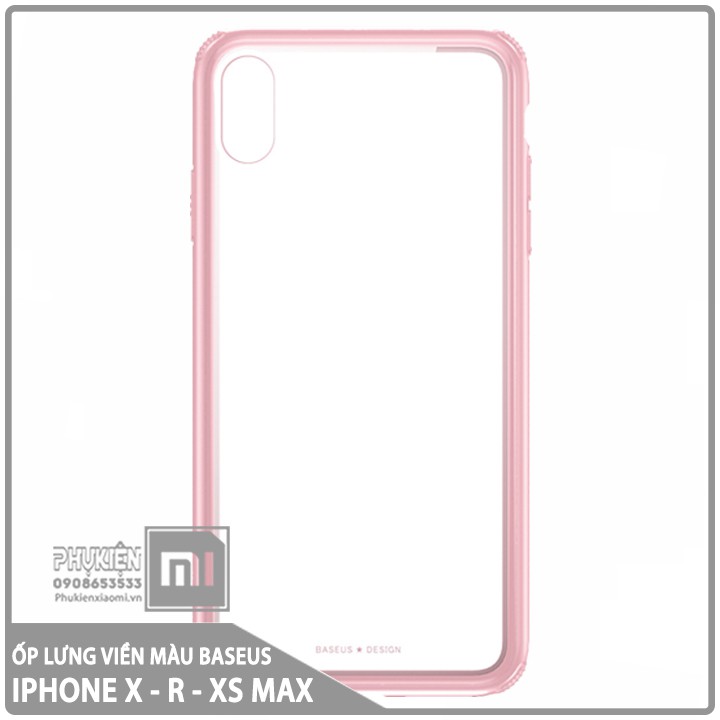 Ốp Lưng iPhone X/XS - XR - XS MAX Trong Viền Màu Baseus