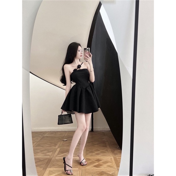 Đầm Dự Tiệc Dáng Xoè Dây Chéo Sexy Quyến Rũ oder.tram0506