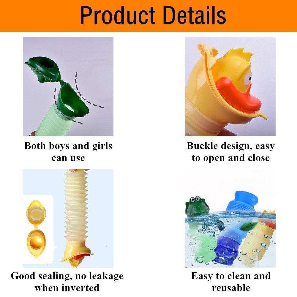 Bình Đi Vệ Sinh Khẩn Cấp Kiểu Hoạt Hình Kèm Phễu Tiện Dụng Mang Theo Du Lịch / Dã Ngoại