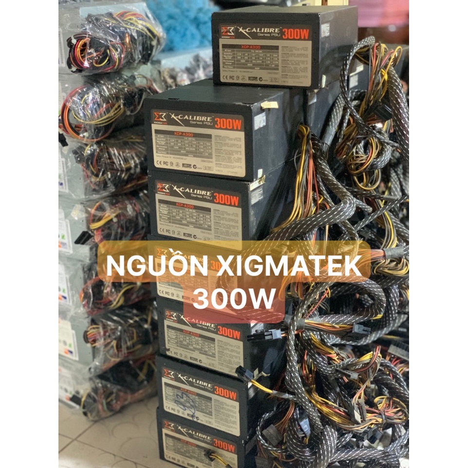 UPS N Guồn XIGMATEK  300W Fan 12 Màu Đen Dây  6P Vga  - Vi Tính Bắc Hải