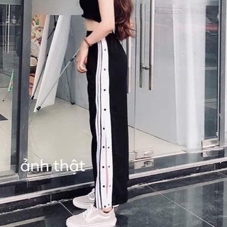 QUẦN JOGGER PHỐI SỌC NÚT BẤM