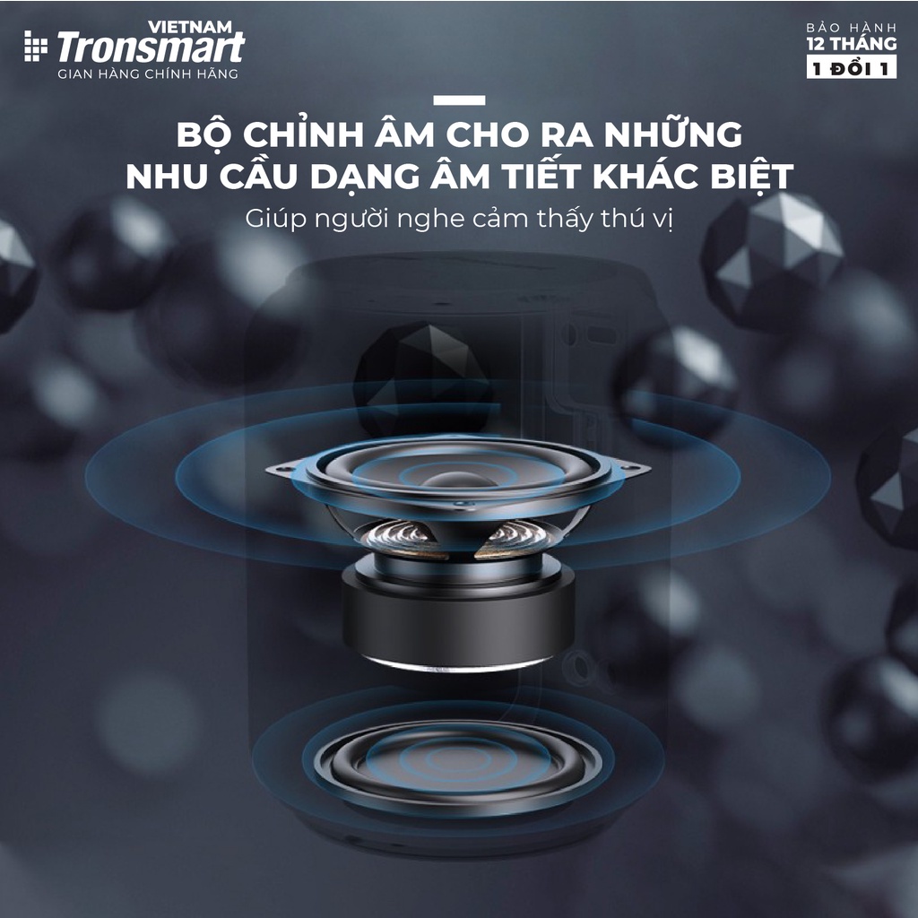 Loa Bluetooth 5.0 Tronsmart Element T6 Mini Chống nước IPX6 Công suất 15W - Hàng chính hãng - Bảo hành 12 tháng 1 đổi 1