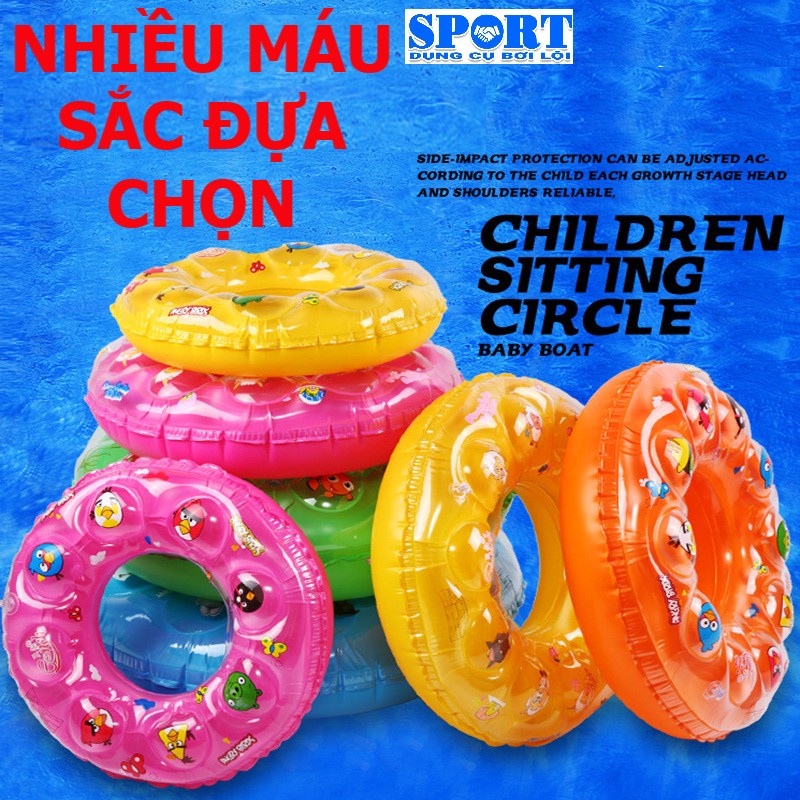 Phao Bơi Tròn 2 Lớp Đường Kính 60,70,80,90cm  Ngừoi Lớn Và Trẻ E Shop-Dungcuboiloi