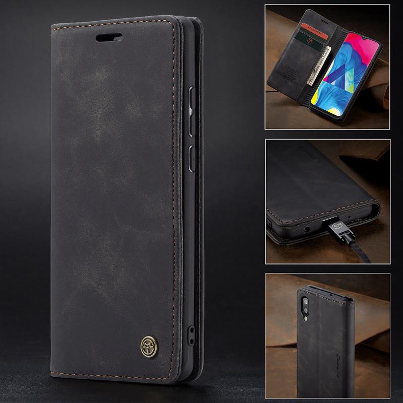 Bao da điện thoại nắp lật từ tính sang trọng cho iPhone 12 Pro Max 6 6s 7 8 plus X XS XR 12 Mini