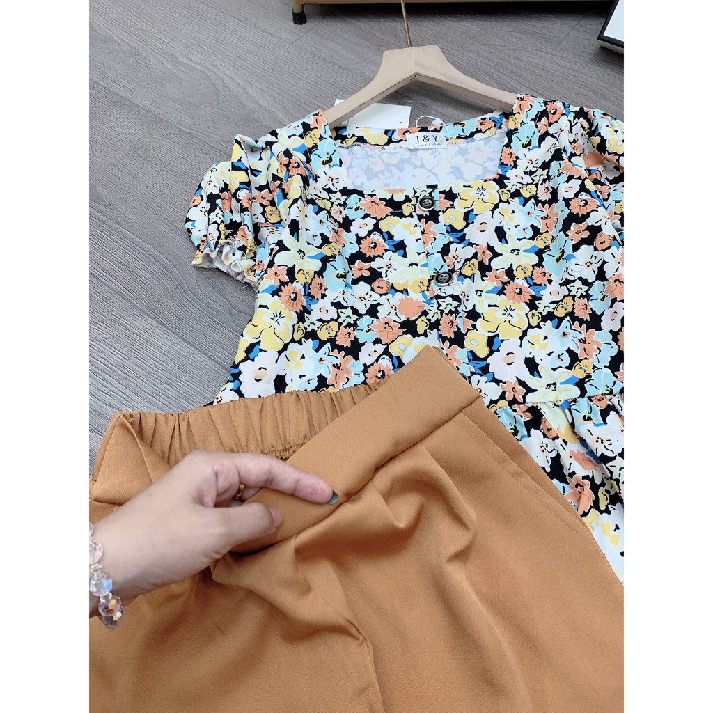 Set đồ nữ cá tính, set quần sóc áo quây đi chơi sang chảnh mùa hè đẹp 8A00037 | BigBuy360 - bigbuy360.vn