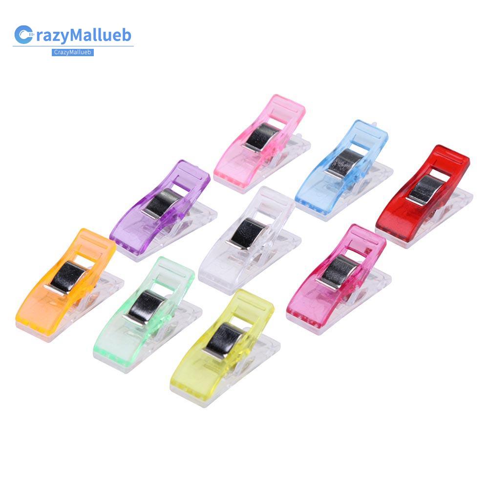 Crazymallueb❤100pcs Multi-color Plastic Clips for DIY Craft Quilting Patchwork Sewing❤New