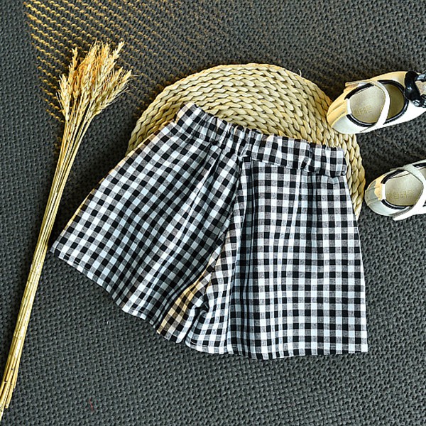 [SIÊU HOT] Set Áo Thun Cộc Tay + Quần Váy Caro phong cách Hàn Quốc CỰC XINH cho bé gái (8-18kg)