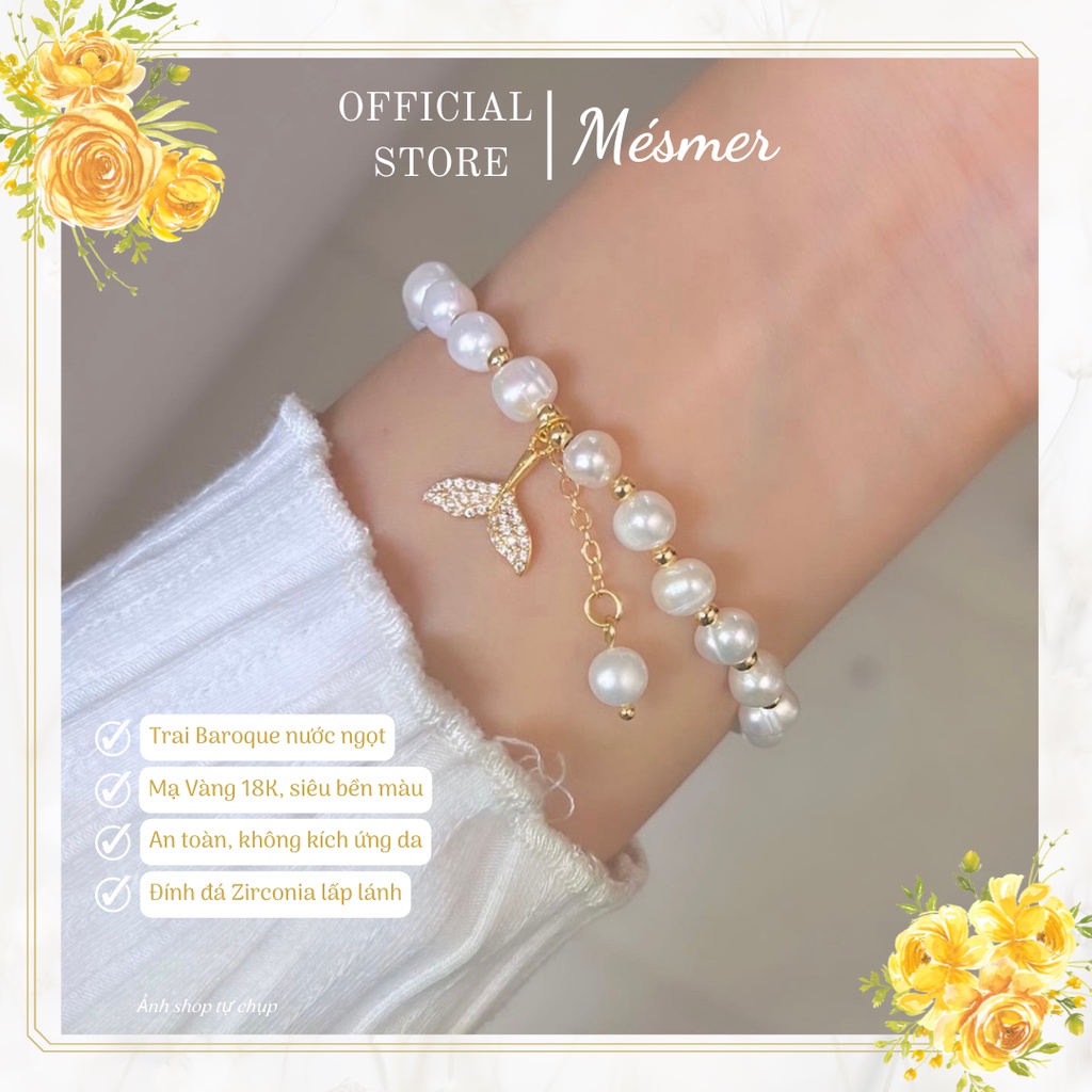 Vòng Tay Nữ Mermaid Charm Phụ Kiện Trang Sức Nữ Mạ 18K Lắc Tay Nữ Quà Tặng Bạn Gái