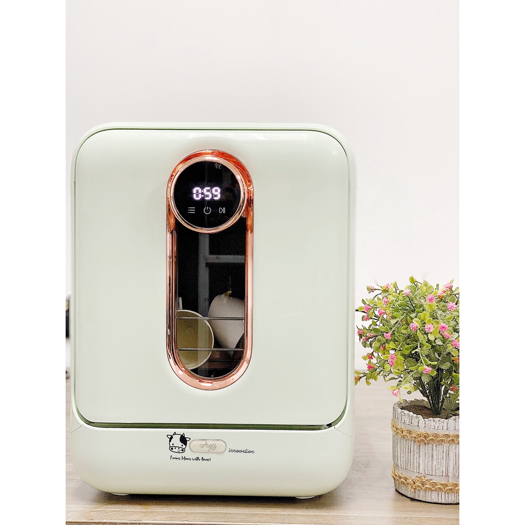 Máy rửa bình sữa Agii 03 cao cấp 4in1 NEW, rửa bình, sấy khô, tiệt trùng UV, lưu trữ - BH 12 THÁNG CHÍNH HÃNG