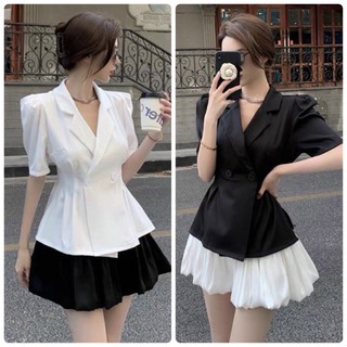 SET ÁO VEST NÚT EO KÈM CHÂN VÁY (KÈM VIDEO HÌNH THẬT)