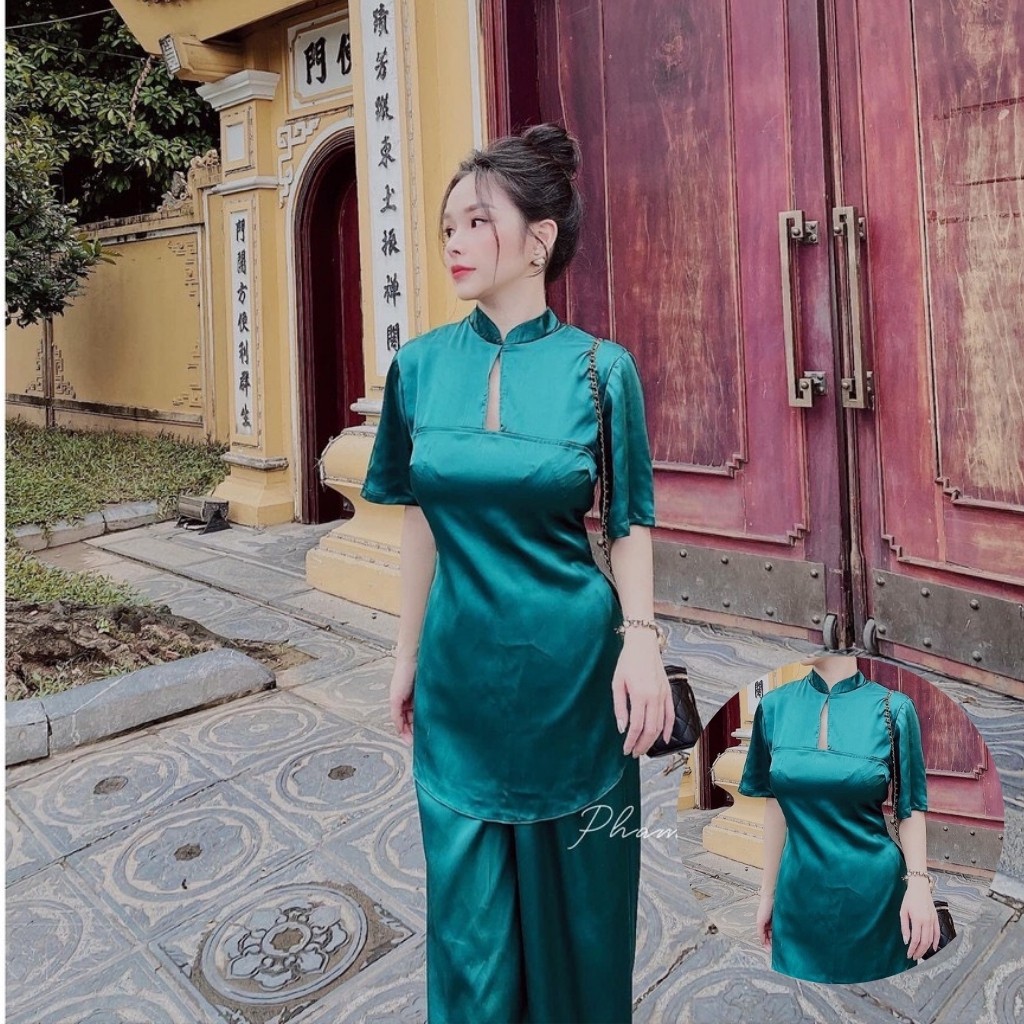 [Mã WASTCOOL giảm 15% tối đa 50K đơn 99K] Đồ Lam Đi Chùa Nữ Mẫu Lụa La Tinh Thiết Kế Ảnh Thật Cực Đẹp | BigBuy360 - bigbuy360.vn