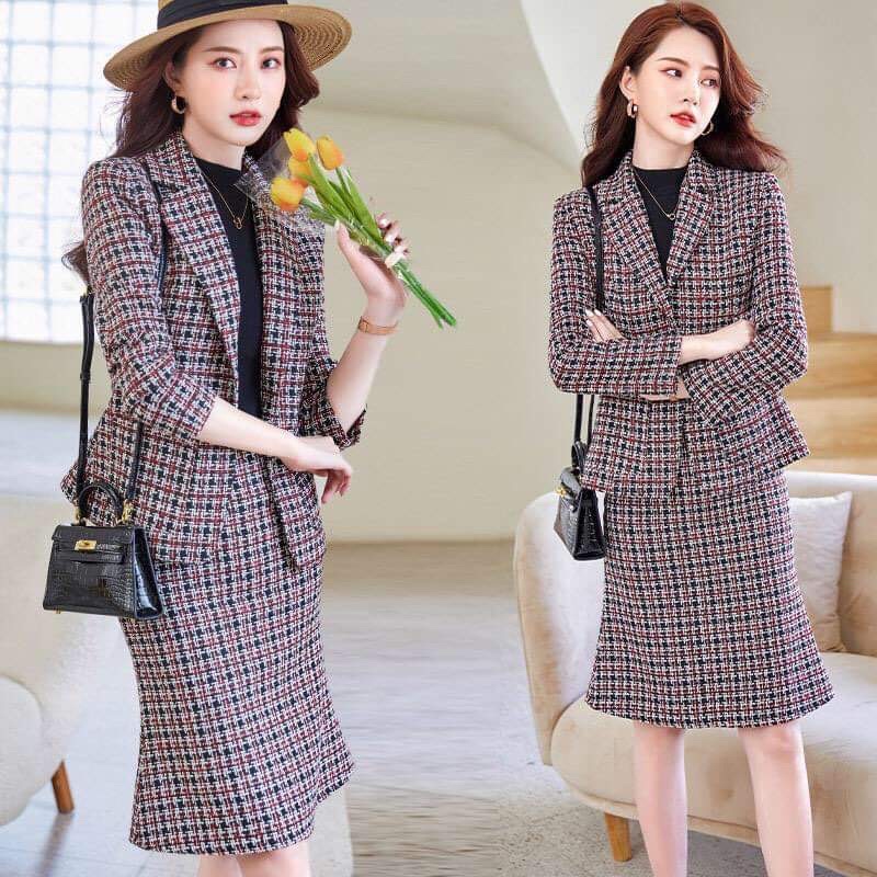 Set váy dạ nữ cao cấp kiểu dáng sang chảnh NP2714
