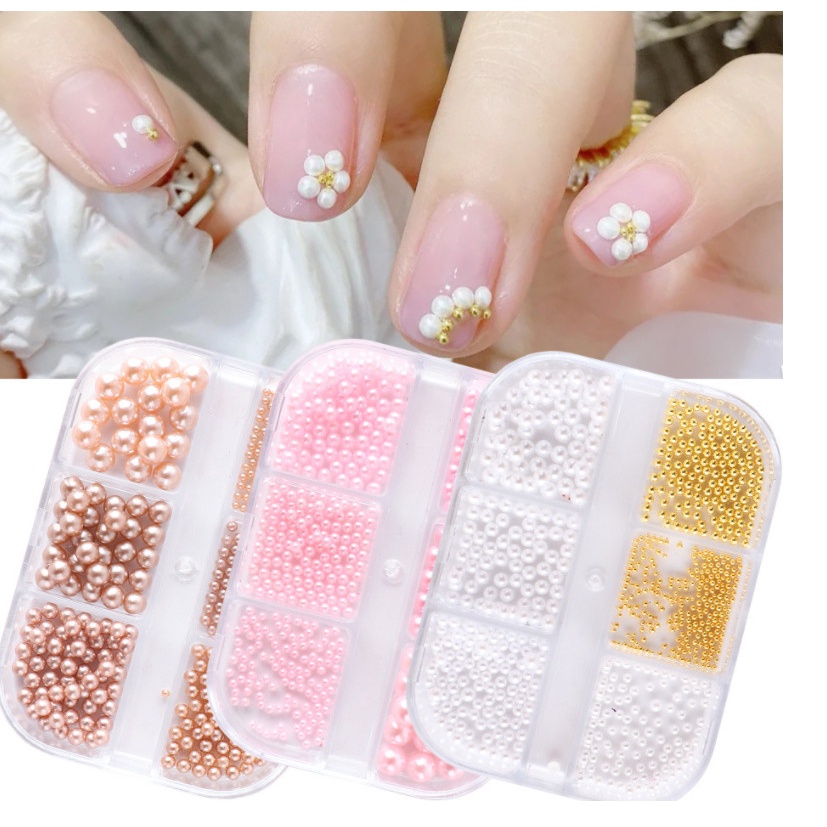 trai nửa set dạng 6 ô, và 12 ô trang trí nail