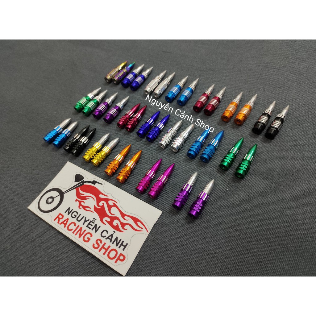 Ốc kiểu vặn pas tăng sên xe máy xe đạp xe điện lổ 6li nhôm CNC 2 con