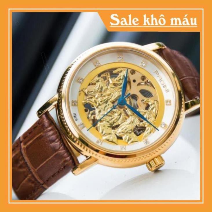 [Chính Hãng 100%] Đồng Hồ Nam Pagini Automatic PA6688  - Đồng Hồ Cơ Dây Da cao cấp - Bảo Hành 2 năm