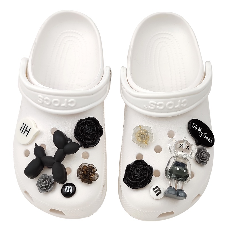 Miếng Dán Trang Trí Giày Dép Crocs charm jibz charm Dễ Thương DIY