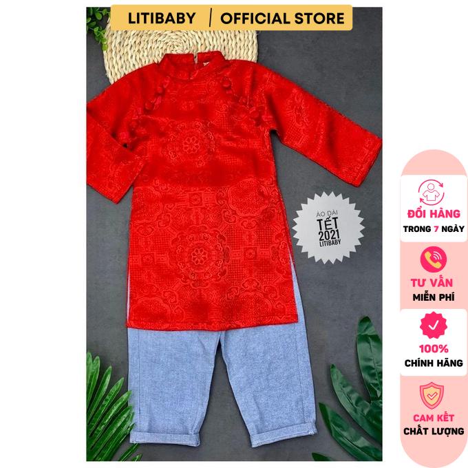 Áo dài bé trai gấm cúc rích rắc LITIBABY 1-5 x20