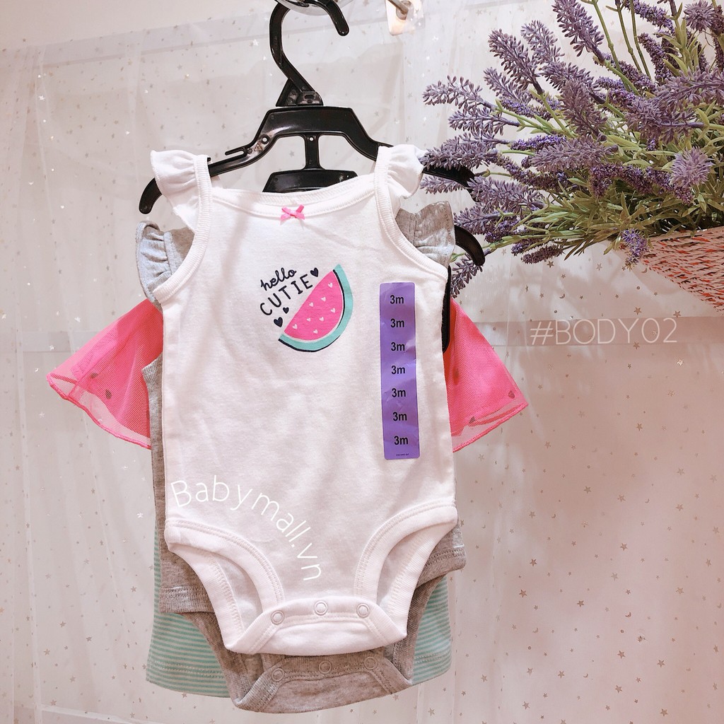 Set 2 body kèm quần cho bé gái Carter's BODY02 (Inb chọn màu)