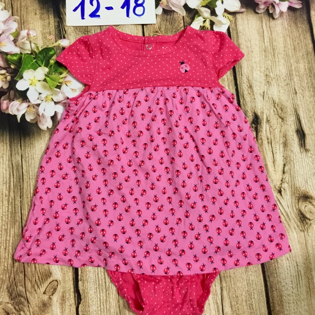 Combo 2 body váy cho bé gái hiệu Carter