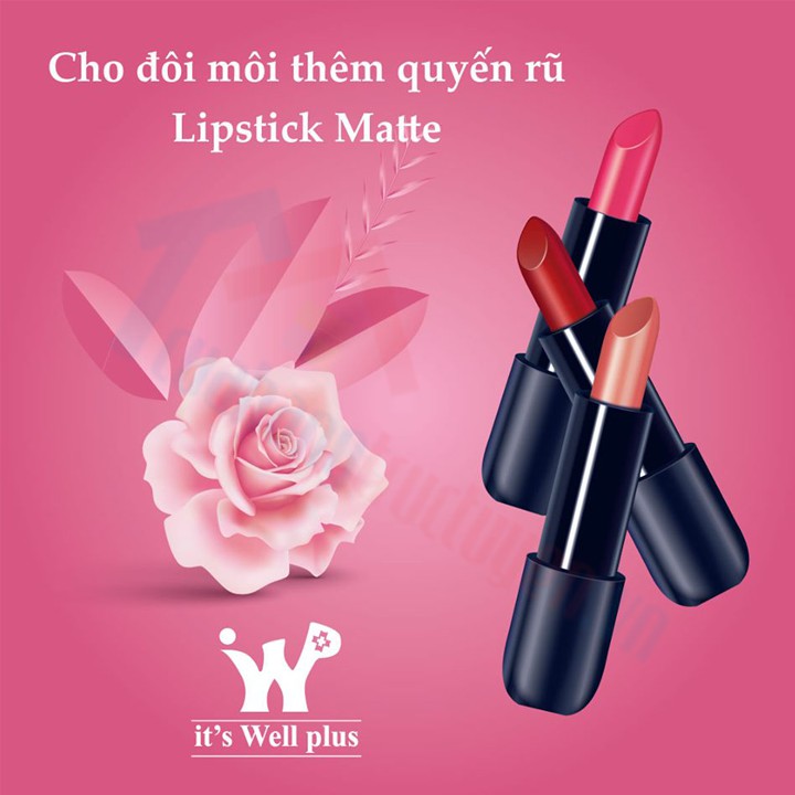 [CHÍNH HÃNG] Son Thỏi Lì Matte It's well Plus Hàn Quốc | Lì Màu | Lâu Lôi | Lên Màu Môi Tự Nhiên | Không Chì | Dưỡng Ẩm | BigBuy360 - bigbuy360.vn