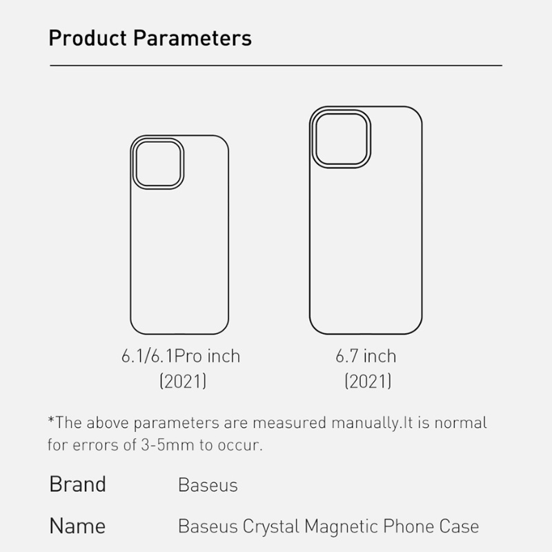 Ốp Điện Thoại Trong Suốt Từ Tính Baseus Cho iPhone 13 iPhone 14Pro Max 2022