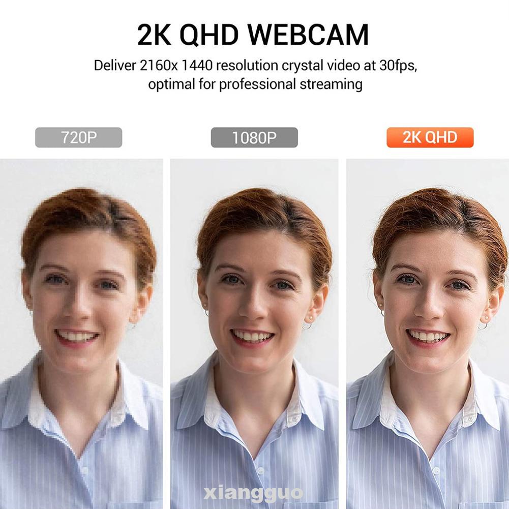 Webcam USB góc rộng 2K HD phích cắm và sử dụng trực tiếp | BigBuy360 - bigbuy360.vn
