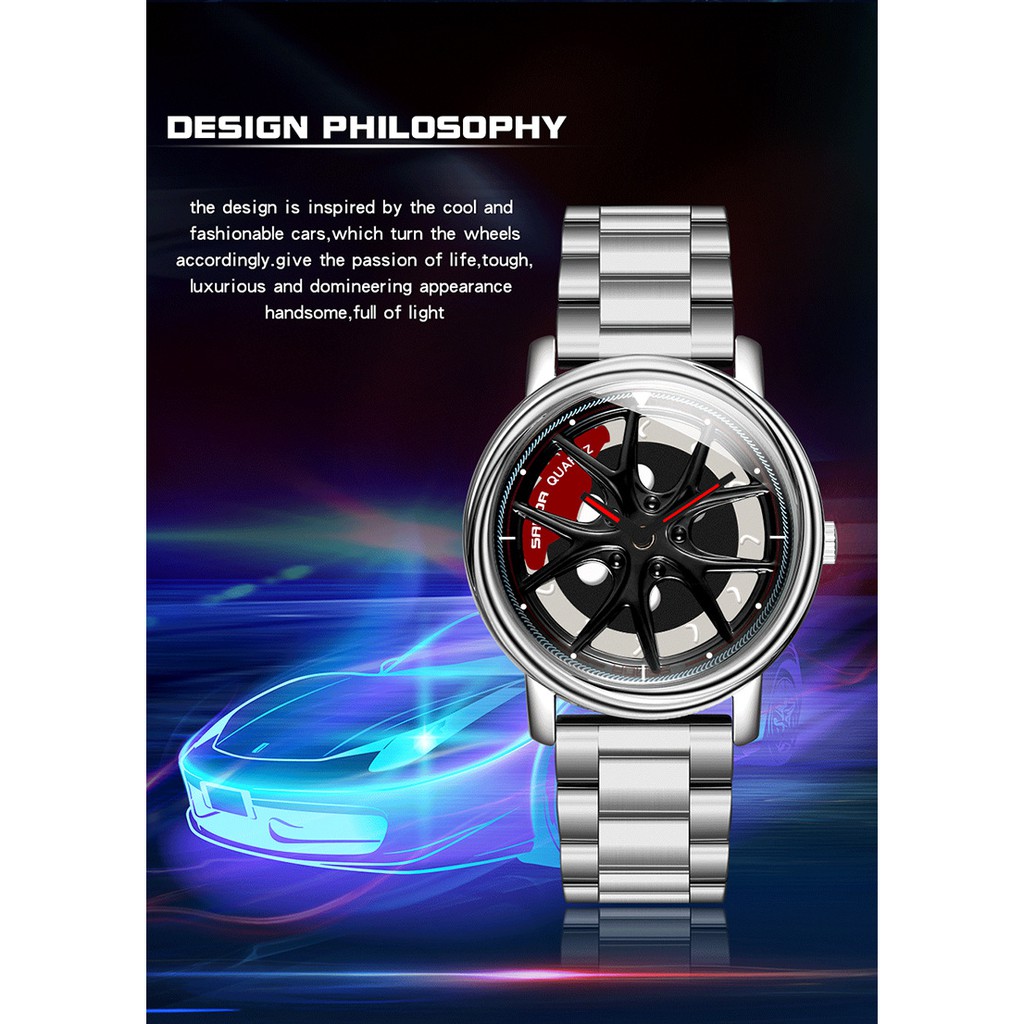 Đồng hồ Nam Sanda P1025 Mặt Xoay 360 Dây Thép | BigBuy360 - bigbuy360.vn