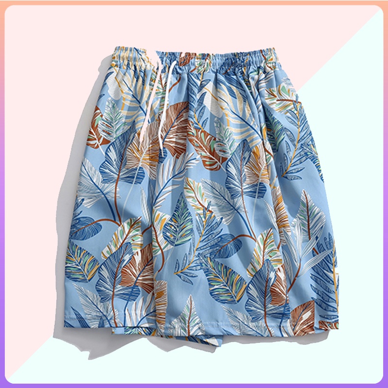 Quần short nam phong cách resort, đi biển bên bờ biển, màu sắc, free size cho nam và nữ, ba màu lựa chọn