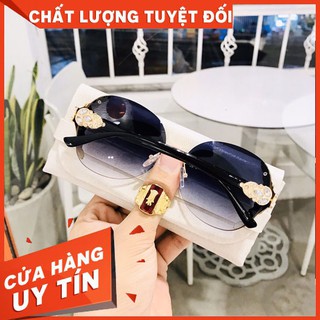 Kính Râm Nữ Đính Đá Viền Bảo Vệ Mắt Full Hộp Sang Chảnh - MK0016