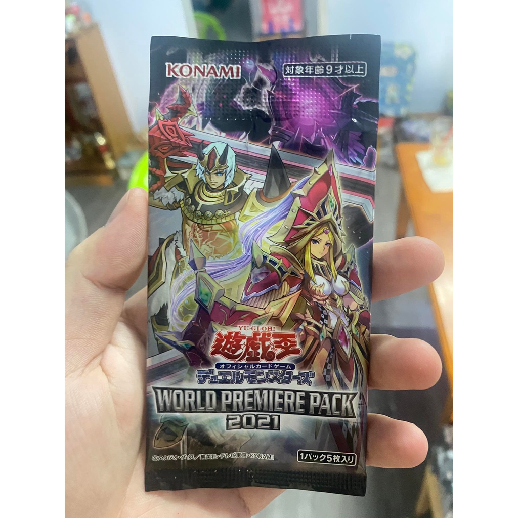 [ Dưa Hấu Yugioh ] Túi thẻ bài WPP2 World Premiere Pack 2021  - 1 Pack 5 lá bài - Sản xuất từ Nhật Bản