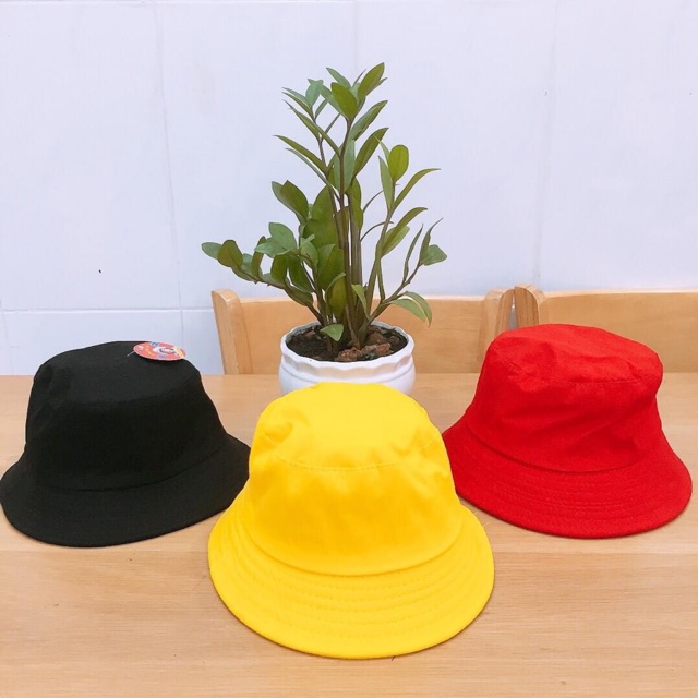 NÓN BUCKET TRƠN NHIỀU MÀU THỜI TRANG