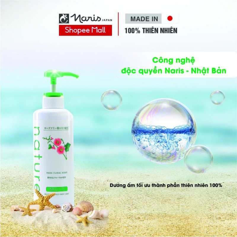 Sữa Tắm Naris Nature Hương Hoa Tự Nhiên 500ml