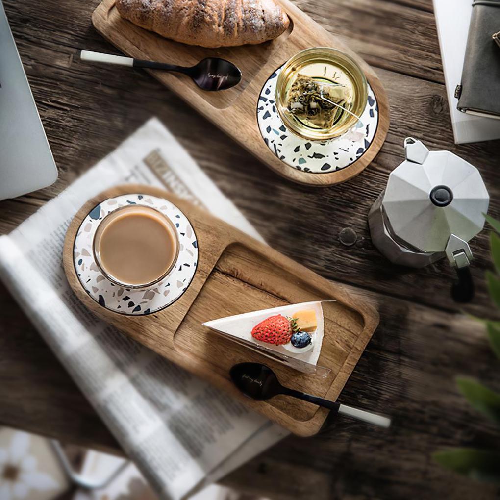 Khay Gỗ Đựng Thức Ăn Tráng Miệng Tiện Dụng Bền Bỉ