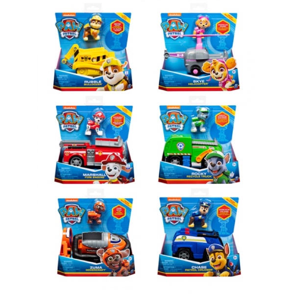 Đồ chơi Paw Patrol cơ bản với xe và chó cứu hộ