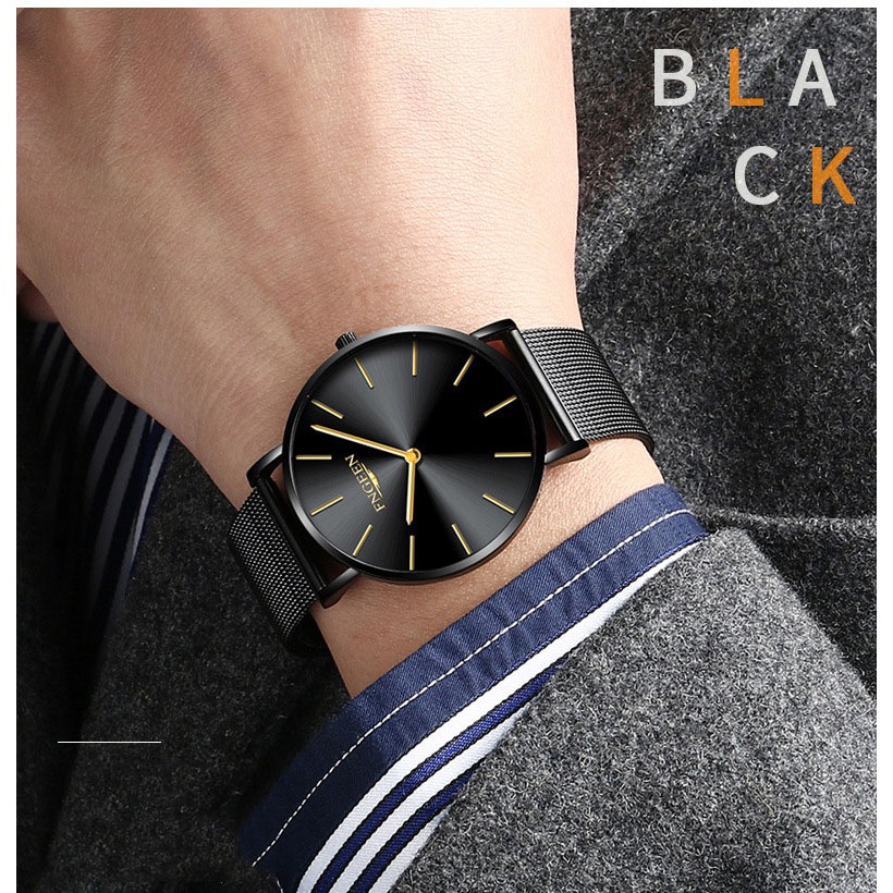 (TRỢ GIÁ KHỦNG) Đồng Hồ Nam FNGEEN Chạy 2 Kim Doanh Nhân 2018 Dây Thép Mành Cao Cấp_Full Box | BigBuy360 - bigbuy360.vn