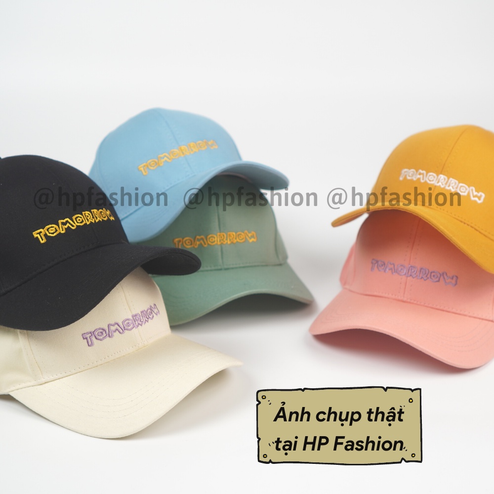Mũ lưỡi trai ❤️ Nón kết thêu hình chữ TOMORROW chất kaki cao cấp form unisex nam nữ N51 - Happy Style
