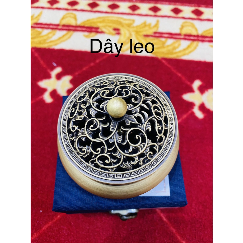 [PBMC]Lư xông tròn đồng 3 chân miệng cao