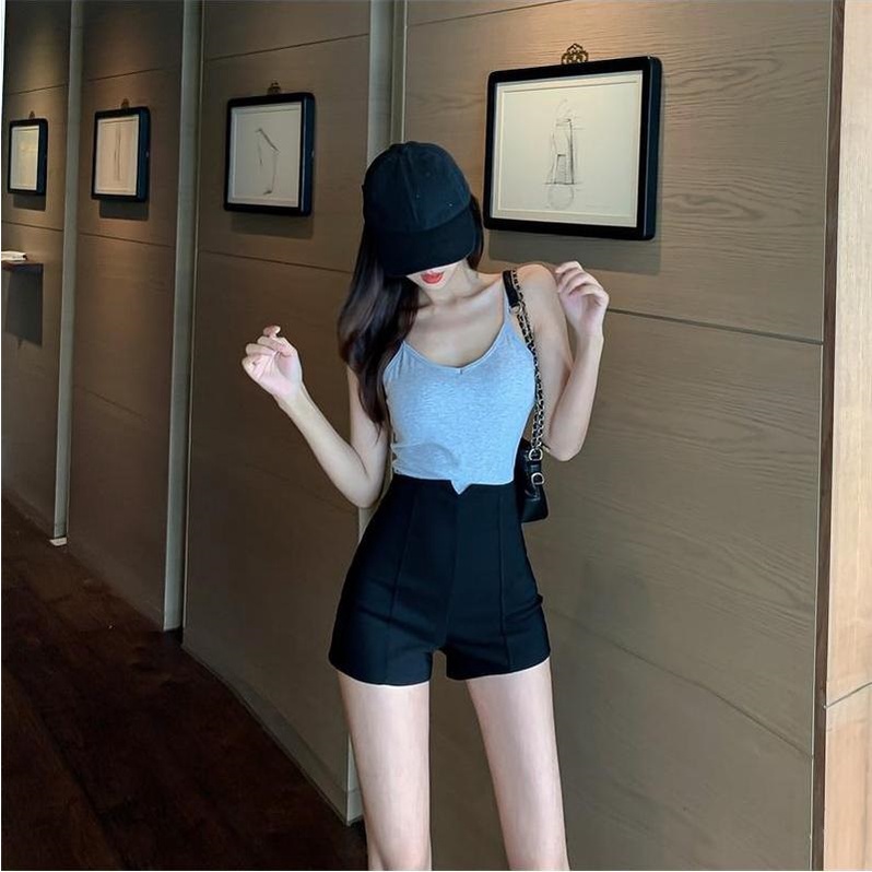 [HCM]  Quần đũi nữ, quần đùi nữ kiểu lưng thun freesize <55kg màu đen SKUQ-30 | BigBuy360 - bigbuy360.vn