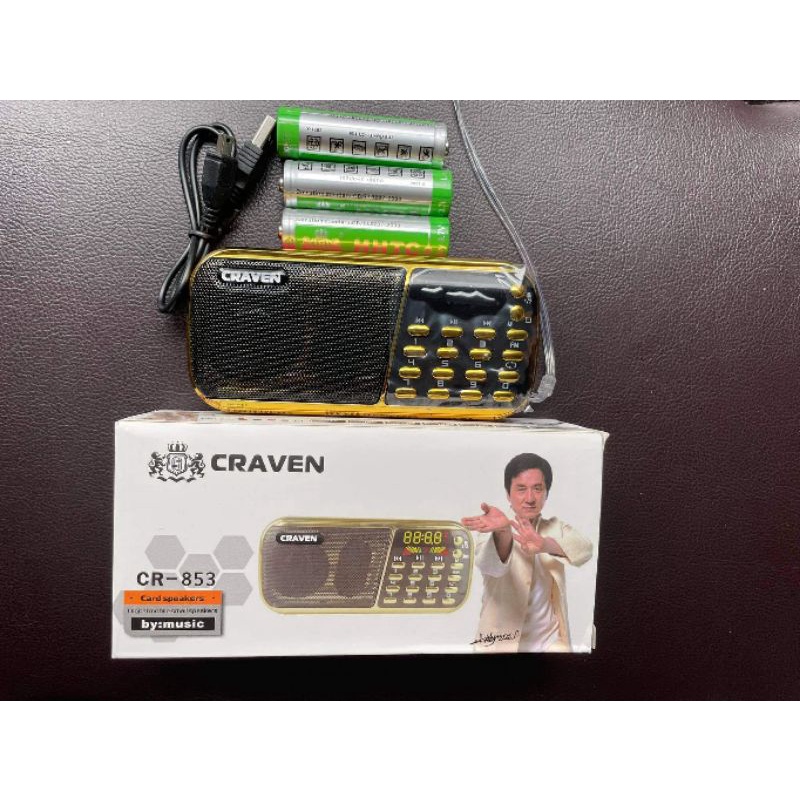 Loa đài CRAVEN 3 pin siêu bền + thẻ 8G + copy file nghe gần 2000 file tiếng Anh