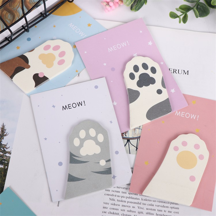 Set 30 Tờ Giấy Ghi Chú Đánh Dấu Trang Sách Hình Bàn Chân Sáng Tạo Dễ Thương