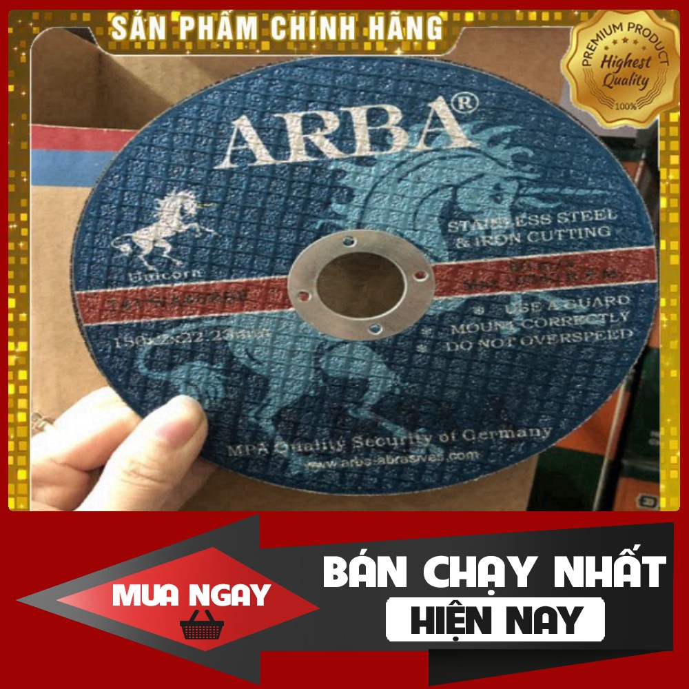 [ HÀNG CHÍNH HÃNG - GIÁ SẬP SÀN ] Đá cắt sắt , đá cắt inox ARBA 100 CHÍNH HÃNG