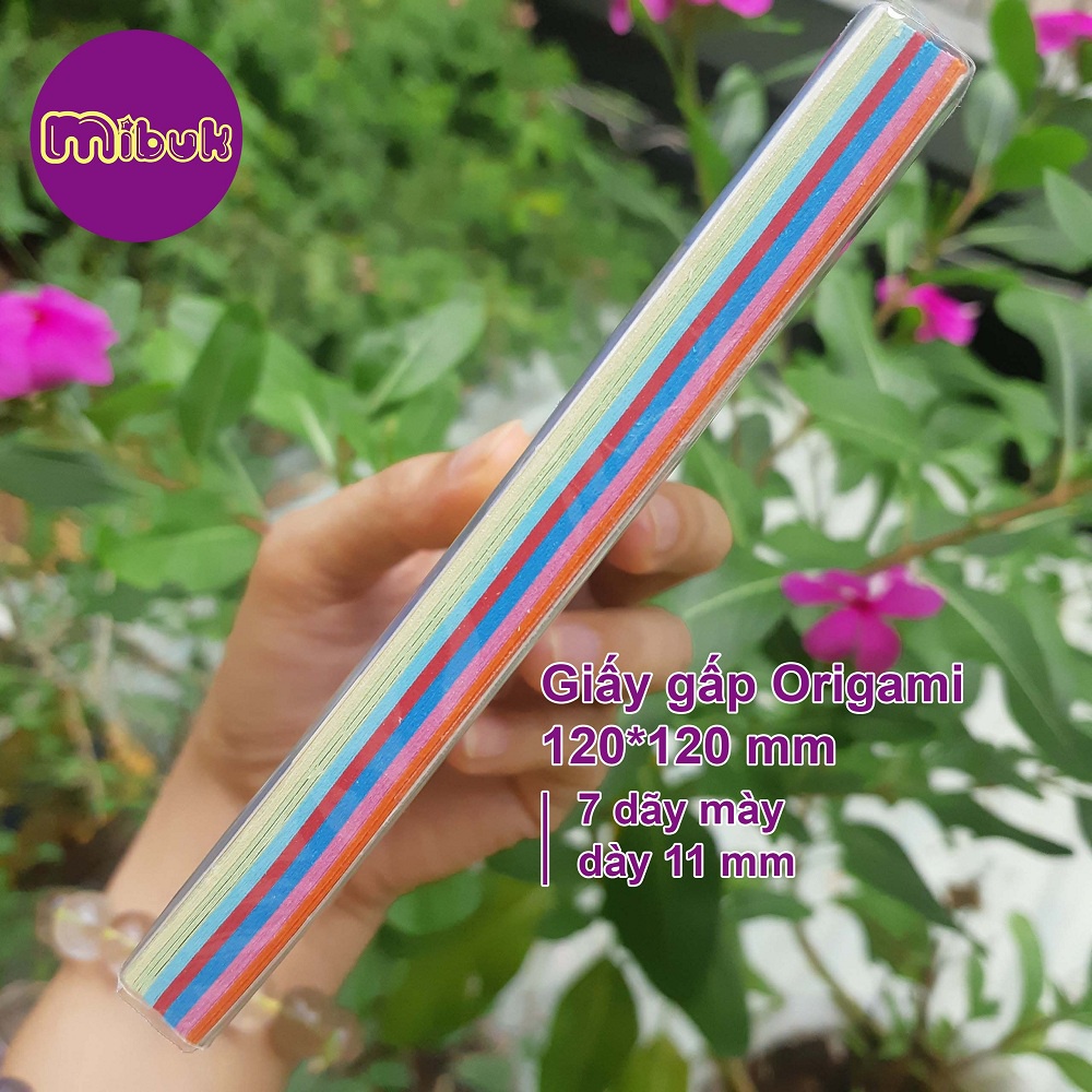 Giấy gấp Origami nhiều kích thước 9.7x9.7 12x12 14.5x14.5 cm