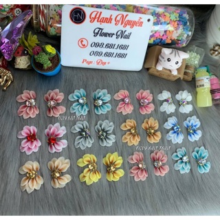 [NeW] Hoa Bột : Set 2 bông Hoa Cúc Chân trang trí móng nail