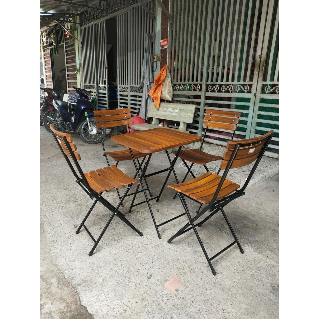 Ghế gỗ fanxipăng loại lớn, chân sắt chắc chắn phù hợp quán cà phê, dã ngoại gia đình tiện lợi - Nội Thất Tuân Kiệt