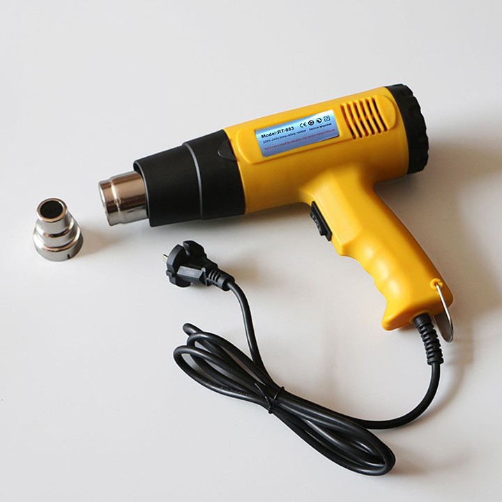 Máy khò hơi nóng 1800W  + Máy khò màng co dùng trong gói quà, gói mĩ phẩm, làm điện nước,..