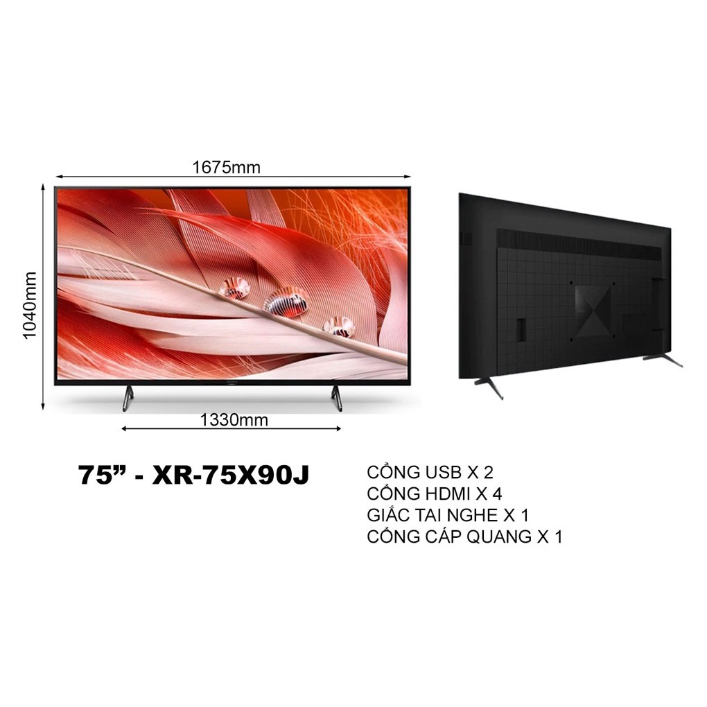 Android Tivi Sony 4K 75 inch XR-75X90J | BigBuy360 - bigbuy360.vn